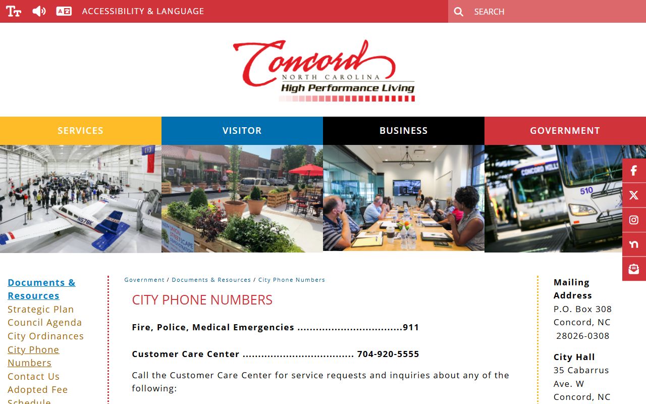 Concord phone directory city phone numbers page